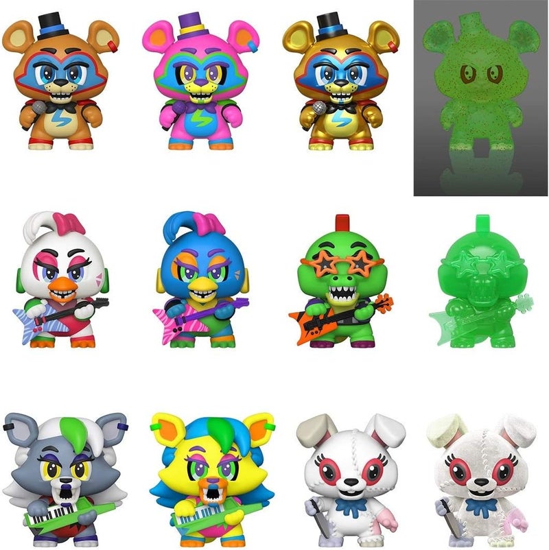 فانكو ميني الغامض - خمس ليالٍ عند فريدي (FNAF) بيتزا بليكس - 1 من 12 لجمعها - أنماط متنوعة - خمس ليالٍ عند فريدي - تمثال فينيل قابل للجمع